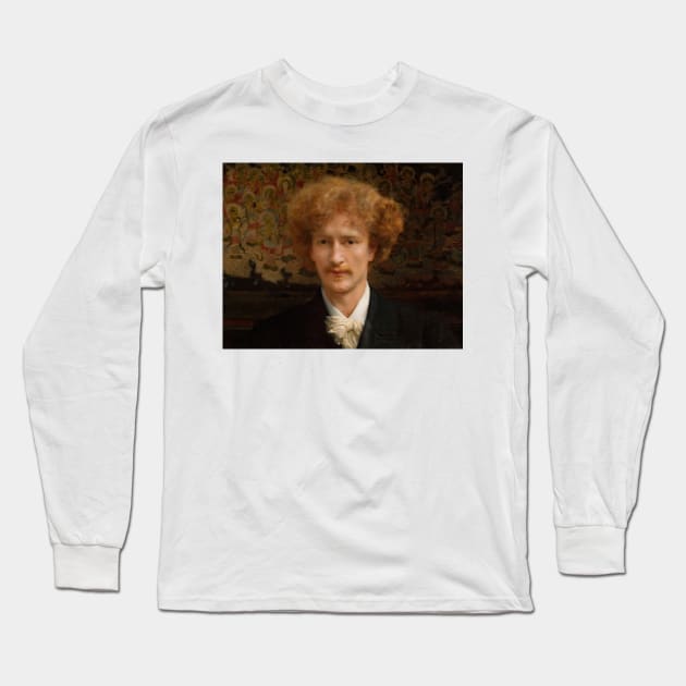 Portrait of Ignacy Jan Paderewski by Lawrence Alma-Tadema Long Sleeve T-Shirt by Classic Art Stall